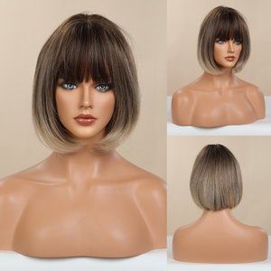 24 inch Two tuned Hair Wigs/Half and half Wigs